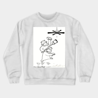 Quixotic Apes Tilt at Ceiling Fan Crewneck Sweatshirt